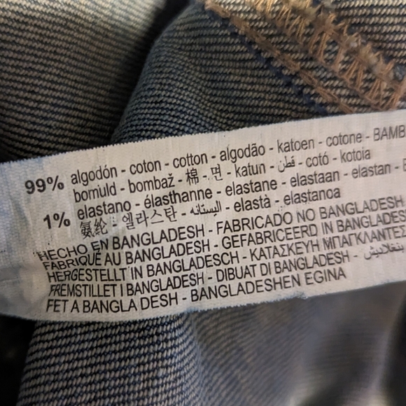 Zara Blue Denim Zippered Seamed Square Neck Long Sleeve Jumpsuit Size Large - Picture 14 of 14